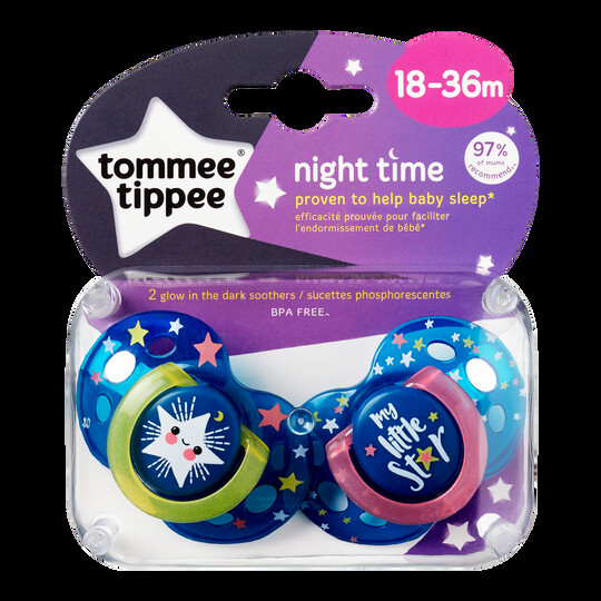 Tommee Tippee 2X 6-18M NIGHTTIME Soother image number 3